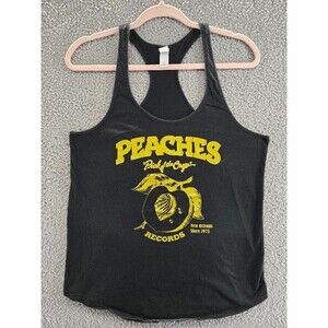 Peaches Record Store Tank Top Womens XL Black New Orleans Music Shirt